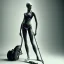 Placeholder: Woman standing with crutch