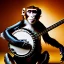 Placeholder: monkey playing a banjo