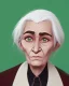 Placeholder: portrait of a dignified old woman with green eyes and white hair