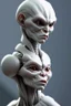 Placeholder: White humanoid creature alien, sharp, extremely high detail, 4k uhd