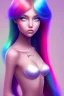 Placeholder: girl, cute, beautiful, long hair, rainbow hair