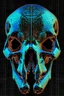 Placeholder: Stereoscope pattern image of an holographic bug skull