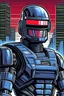 Placeholder: A 80s comic style avatar of Robocop