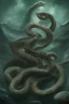 Placeholder: Full body photography of an ethereal Jörmungandr the world snake, water theme art, Dark moody night atmosphere, by Michelangelo, 8K, high body details, anatomically perfect body,