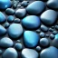 Placeholder: Blue raindrops on a rock, close up view, photo quality, stone marble, ultra realistic, light and shadow