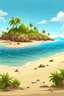 Placeholder: Desert island beach scene