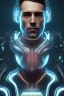 Placeholder: cyberpunk, head, men, portrai, tron