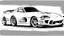 Placeholder: toyota supra drawing without color