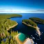 Placeholder: Isle Royale National Park, Michigan,aerial view,extremely detailed digital painting, high resolution,8k, realistic, beautiful, volumetric lighting, mystical colors ,perfectly centered image, perfect composition, rim light, beautiful lighting,masterpiece, stunning scene, raytracing, anatomically correct, in the style Van Gogh and robert e howard and Ken Kelley and Ohrai Noriyoshi and Simon Bisley and tomzj1.