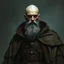 Placeholder: A bald greyskinned noble with a renaissance coat fantasy grimdark realistic