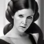 Placeholder:  half-length portrait, three-quarter face pose of carrie fisher as Princess Leia in [the empire strikes back] with photo realistic fine and very simple short hair, entrancing deep brown eyes, eos5d mark 4, ef 85mm 5.6, professional majestic photo realistic painting by Ed Blinkey, Atey Ghailan, by Jeremy Mann, Greg Manchess, Antonio Moro, trending on ArtStation, Intricate, High Detail, Sharp focus, dramatic, by greg rutkowski, realism, beautiful and detailed lighting,