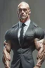 Placeholder: Bodybuilder Lee HaneyDelete the head. And wears a luxurious black suit