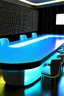 Placeholder: 3D-shot Table in restaurant oval shape and large size