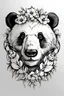 Placeholder: bear panda in flower tribal design