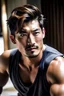 Placeholder: Godfrey Gao shirtless