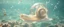 Placeholder: transparent crystal snail true yoga mind bending bubble gum as a young woman floating transparent music notes in the weirder universe in the ocean with the snail fish king in the style of Escher