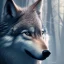 Placeholder: wolf, blue, black, masterpiece, expert, 8K, hyperrealism, sharp focus, cinematic lighting