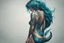 Placeholder: old mermaid, shimmering turquoise tail, tattoo, high resolution, Artstation trends, fine details, 8K