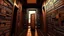 Placeholder: Access, computer, doors, hackers in the line in the entrance, digital world, brown colors, anime, 3D