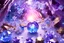 Placeholder: a beautiful photo reel crystal cavern with planets, ametist,quarz, lights and beautiful blue crystal , diamonds, glitter smalls and littles stars, white and glitter flowers, and stars in the fantasy cosmos,4k, ultra details, real image