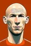 Placeholder: Arjen Robben Dutch football player cartoon 2d