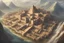 Placeholder: Cidades antiga perto de montanhas, inspiração game of trones