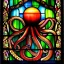 Placeholder: Ultra detailed Drawing in oil on canvas of Stained Glass Octopus ,extremely detailed digital painting, extremely detailed face,crystal clear Big eyes, mystical colors ,perfectly centered image, perfect composition, rim light, beautiful lighting,masterpiece,8k, stunning scene, raytracing, anatomically correct, in the style of robert e howard and Ken Kelley and Ohrai Noriyoshi and Simon Bisley and tomzj1