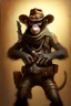 Placeholder: bounty hunter monkey cowboy with pistols