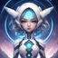 Placeholder: Awakened Gaia in cute futuristic art style