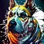 Placeholder: Portrait of a badass dog ! Borderlands: paper marbling! Oil splash!! Oil stained!!", intricate hyperdetailed fluid gouache illustration by Android Jones: By Ismail Inceoglu and Jean Baptiste mongue: James Jean: Erin Hanson: Dan Mumford: professional photography, natural lighting, volumetric lighting maximalist photoillustration: marton bobzert: 8k resolution concept art intricately detailed: complex: elegant: expansive: fantastical
