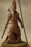 Placeholder: The monk spins around quickly, sweeping the spear around him in a wide circle before bringing it back to his side.