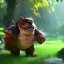 Placeholder: English Bulldog, league of legends, in the jungle, full detail, intricate detail, cinematic, 8 k, cel shaded, unreal engine, featured on artstation, pixiv, cartoon style