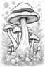 Placeholder: outline are for coloring pages with mushrooms, with crystals, white background, sketch style, full body, only use outline, clean line art, white background, no shadows and clear and well outlined