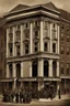 Placeholder: Create an atmospheric depiction of Ford's Theatre in Washington, D.C., on the evening of April 14, 1865. Capture the historical ambiance and the anticipation of the audience as they gather for the play "Our American Cousin