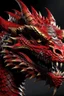 Placeholder: Ultra realistic photograph of red dragon's head