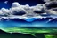 Placeholder: clouds, big mountains, water, science fiction landscape, photography, ultra hd 4k, hyperrealism