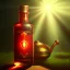 Placeholder: sunlight shining through a red healing potion