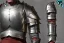 Placeholder: shining medieval knight armor pieces, realistic, detailed, metallic, digital painting, Unreal Engine 5