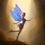 Placeholder: fairy with a aeroplane at the bottom of a canyon