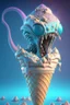 Placeholder: ice cream alien ,highly detailed, artstation, sharp focus,4k