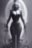 Placeholder: Pamela Anderson as evil queen in black leather, leather, busty, cleavage, angry, stern look. character design by cory loftis, fenghua zhong, ryohei hase, ismail inceoglu and ruan jia. unreal engine 5, artistic lighting, highly detailed, photorealistic, fantasy