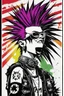 Placeholder: The punk is rebellious, bold, and exuding energy. The poster should capture the essence of punk culture, mixed with the power of the energy bar. Maybe the punk is portrayed with colorful hair spikes, ripped clothing, and piercings, standing defiantly with the energy bar in hand. The Anarchy logo should be prominent, symbolizing the rebellious spirit of the punk scene.