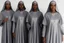 Placeholder: 4 suore africane con tunica grigia figura intera