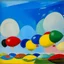 Placeholder: A white sky filled with airships painted by Alexej von Jawlensky