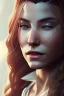 Placeholder: Tauriel, by Cedric Peyravernay, complete full body in frame, delicate traits, symmetric eyes, every part of the body represented in the frame, intricately detailed image, volumetric lighting