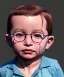 Placeholder: Jean LUC Goddard toddler, full body, dramatic lighting, hyper realistic