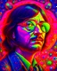 Placeholder: An extremely psychedelic portrait of a René Descartes with sunglasses, surreal, LSD, face, detailed, intricate, elegant, lithe, highly detailed, digital painting, artstation, concept art, smooth, sharp focus, illustration