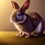 Placeholder: steampunk rabbit, extremely detailed, UHD, 8k,The close-up camera effect,sharp focus,perfect, background forest,position,hyperphotorealistic