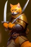 Placeholder: Cord is an orange tabby tabaxi, cat person. He is an expert thief and assassin. He spent his youth working in a mercenary grew before he joined his long time friend Dom to create a new business venture. He prefers fancy curved swords and daggers to do his dirty work