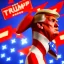 Placeholder: Realistic image of Donald trump super hero, retro style, watchmen style, red white blue colors, white stars, suspenders, latex material, 80s, vibrant color, highly detailed, sky background, concept art, unreal engine 5, god rays, ray tracing, RTX, lumen lighting, ultra detail, volumetric lighting, 3d, finely drawn, high definition, high resolution.